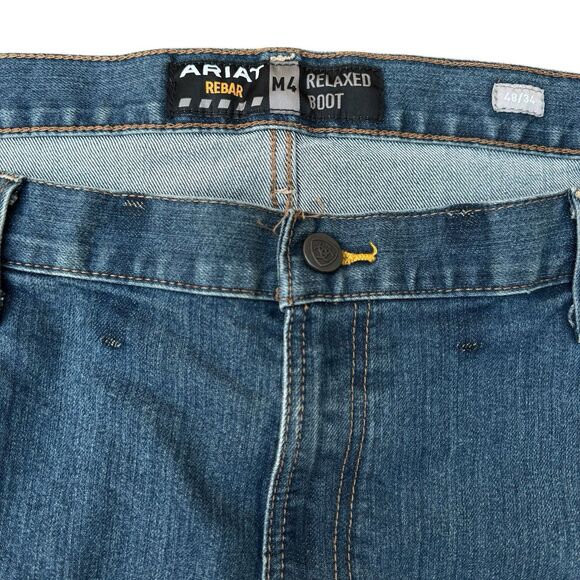 Ariat M4 Rebar Relaxed Boot Cut Jeans Mens 48x34 Workwear Classic Outdoor - Picture 3 of 9
